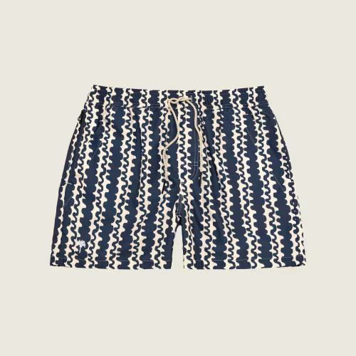 Oas Company - Blue Scribble Swim Shorts