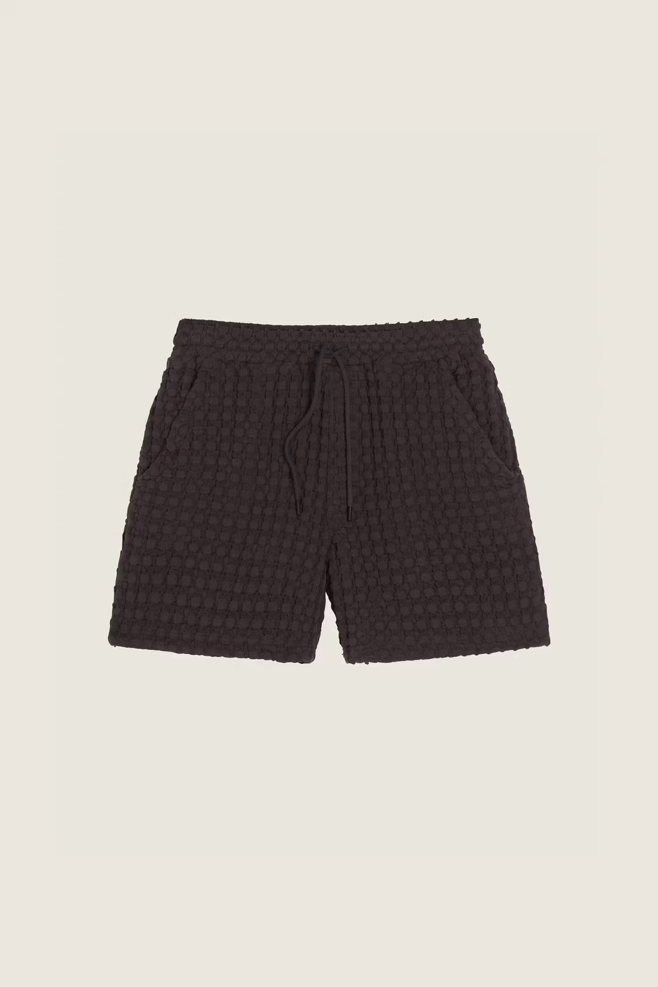Oas Company - Nearly Black Porto Waffle Shorts