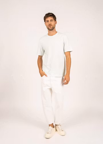 Saint James - Cédric t-shirt with boat print (Aloe)