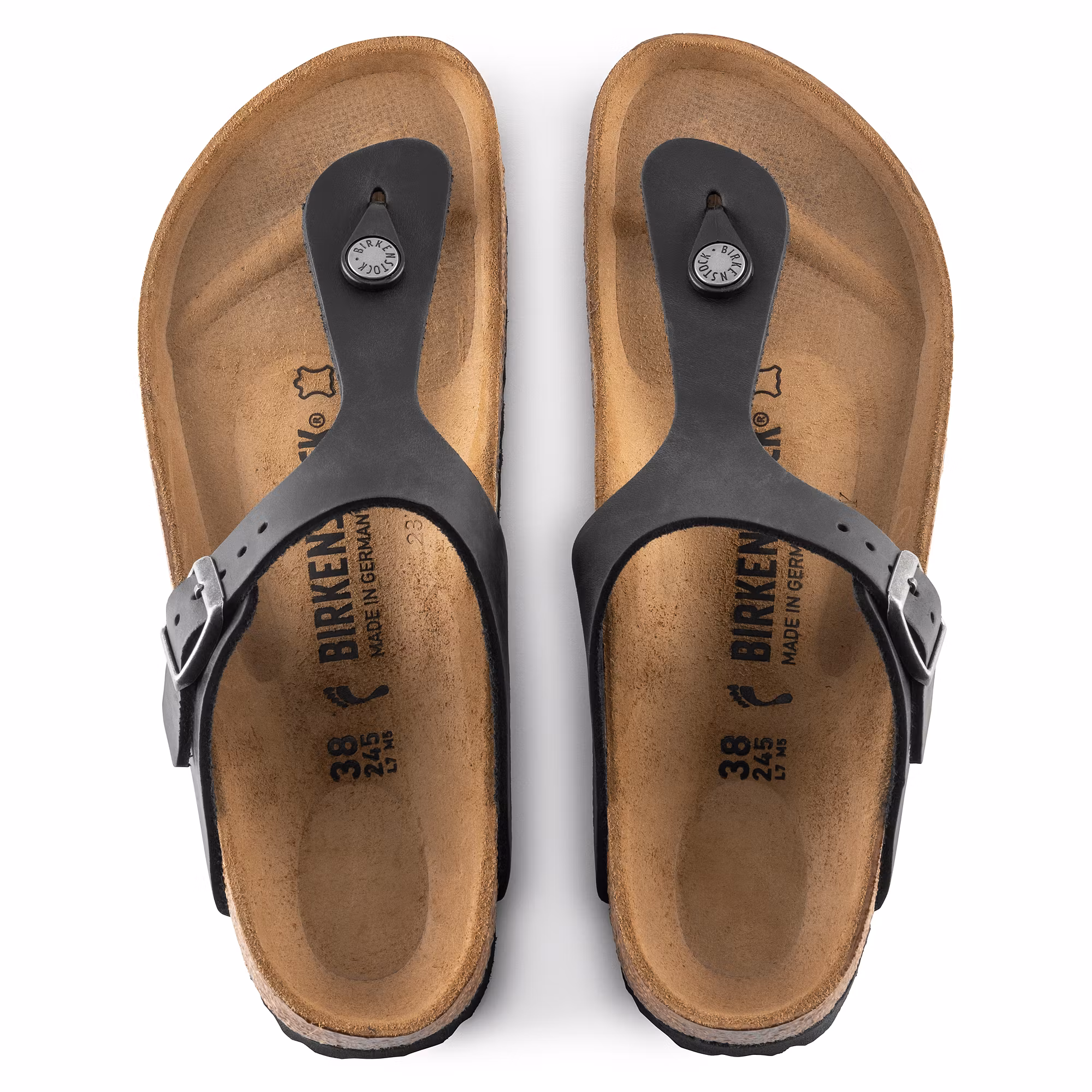Birkenstock - GIZEH OILED LEATHER (Black)