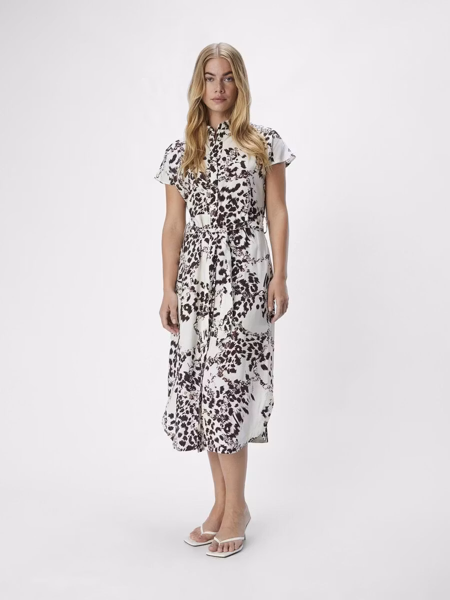 Object - OBJFILLA S/S SHIRT DRESS (White Sand)