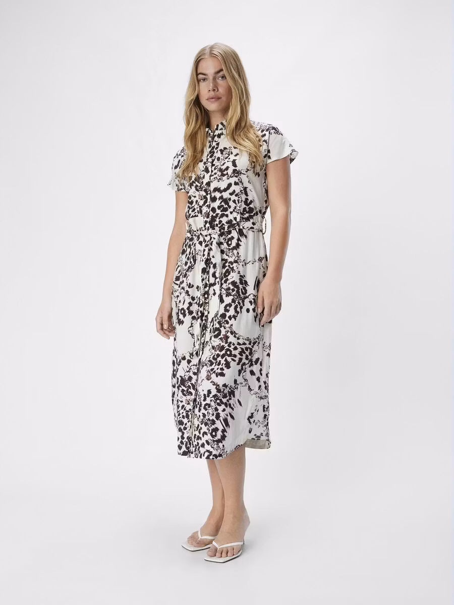 Object - OBJFILLA S/S SHIRT DRESS (White Sand)
