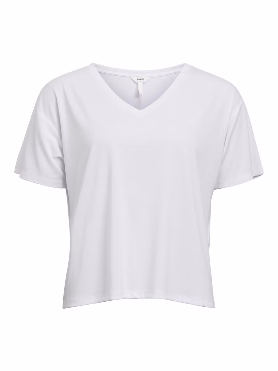 Object - OBJANNIE RE S/S V-NECK TOP (White)