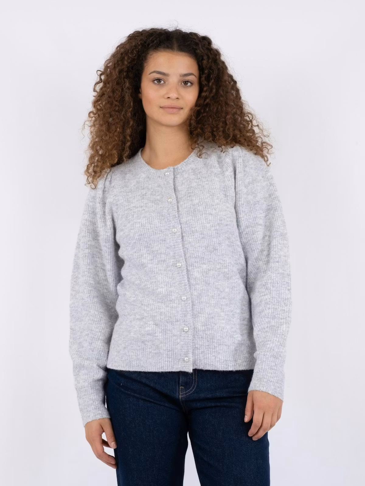 Neo Noir - Nuna Knit Cardigan (Light Gre Mel.)