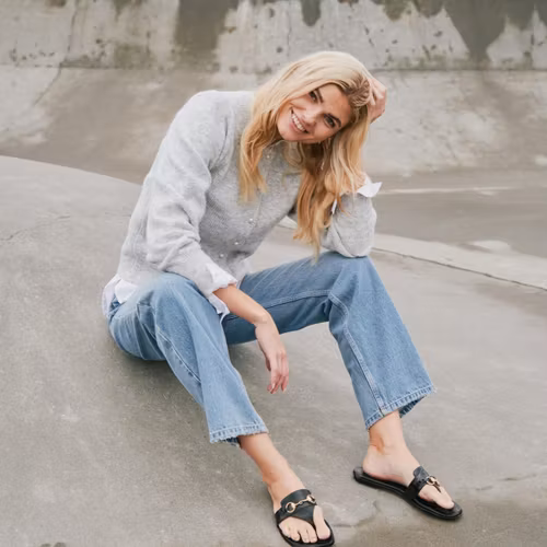 Neo Noir - Nuna Knit Cardigan (Light Gre Mel.)