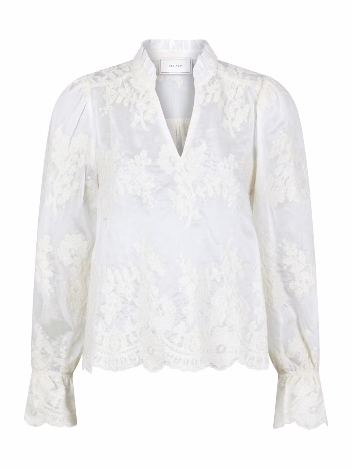 Neo Noir - Amara Big Embroidery Blouse (Off White)