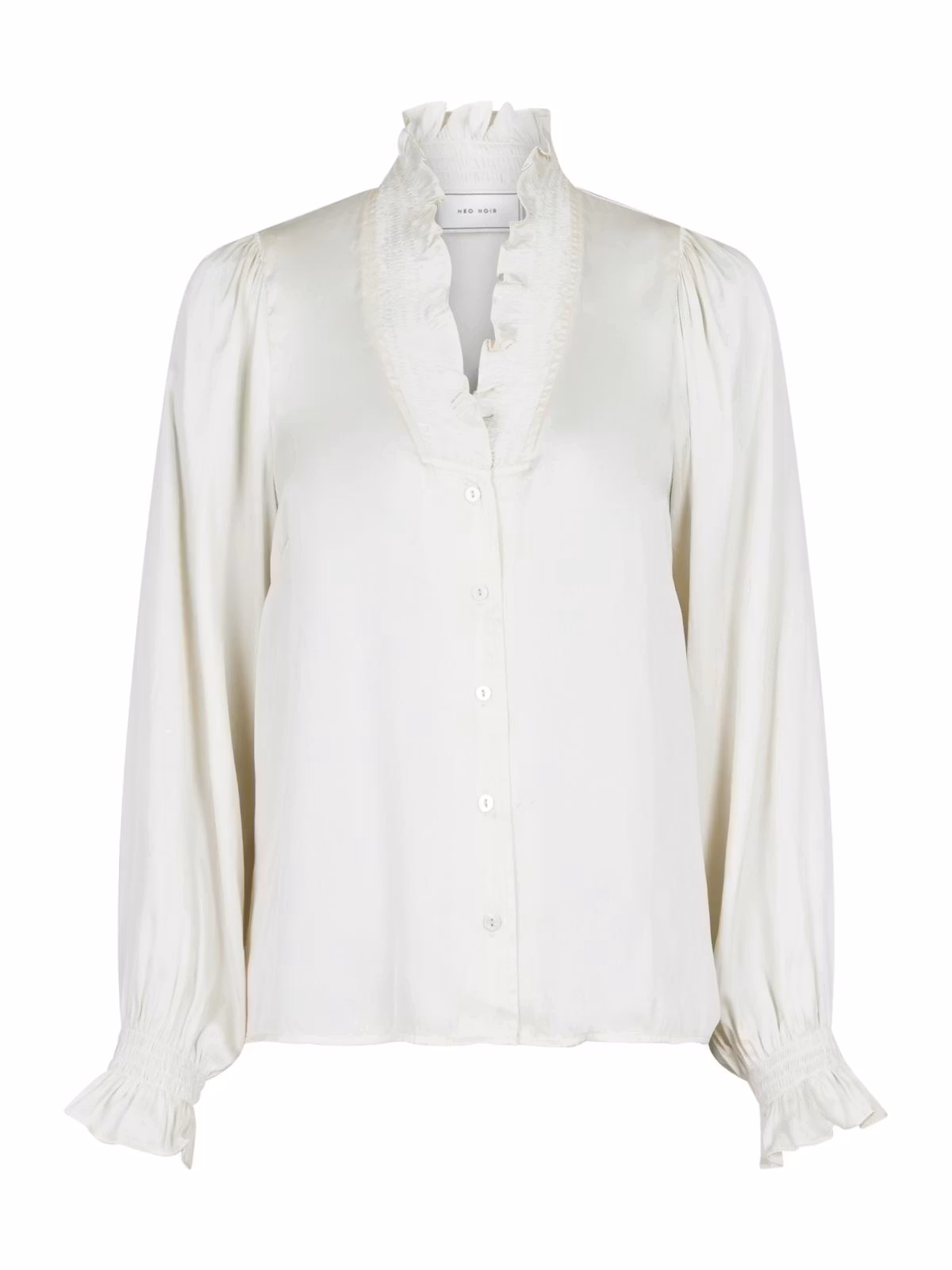 Neo Noir - Brielle Satin Blouse (Off White)