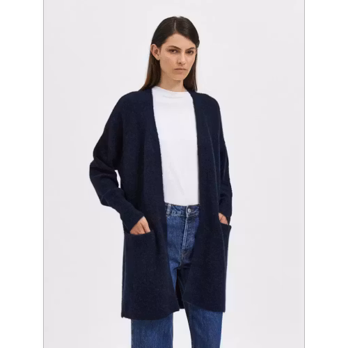 Selected Femme - SLFLULU NEW LS KNIT LONG CARDIGAN B NOOS (Dk Sapphire)