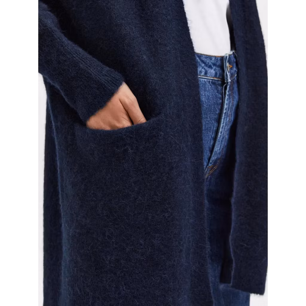 Selected Femme - SLFLULU NEW LS KNIT LONG CARDIGAN B NOOS (Dk Sapphire)