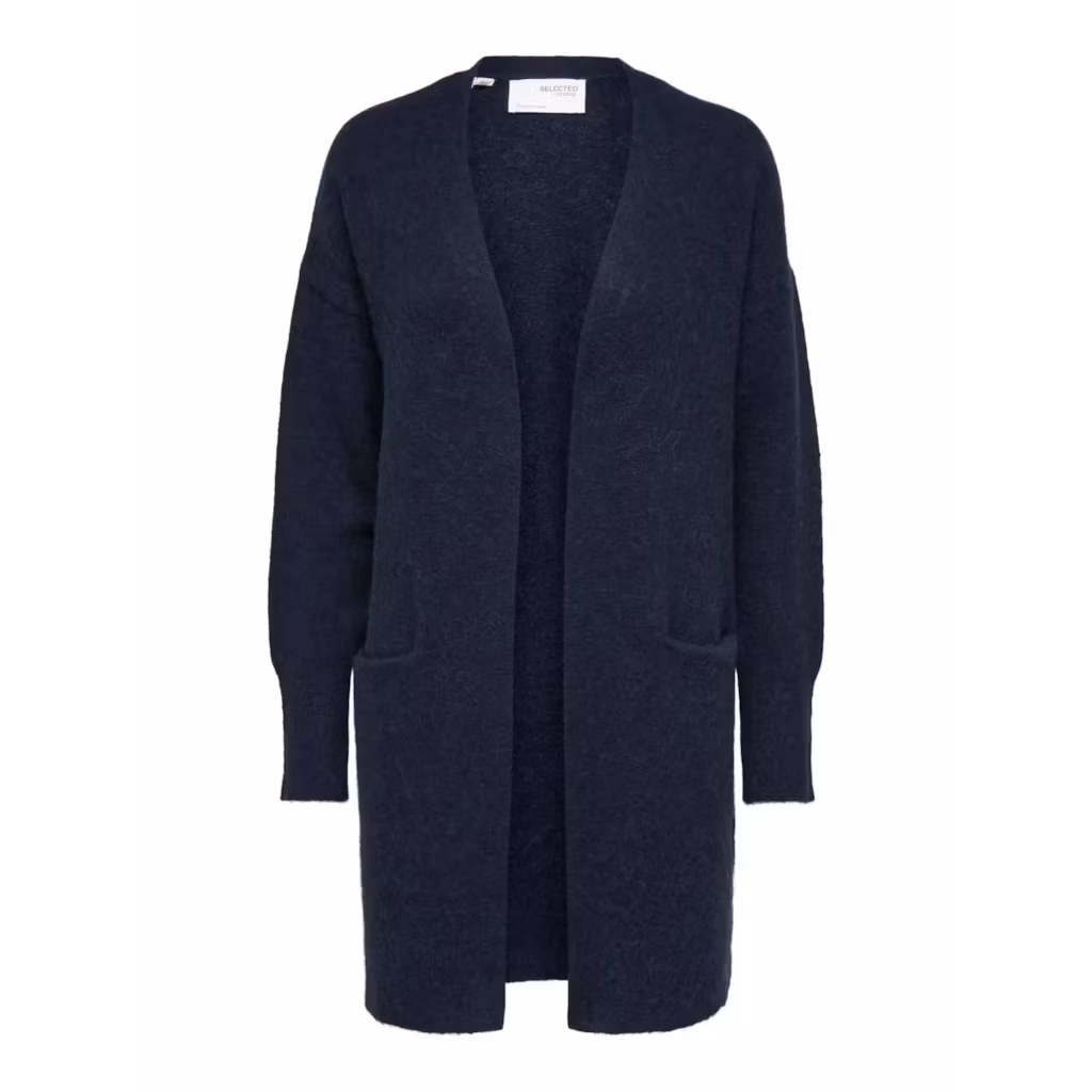 Selected Femme - SLFLULU NEW LS KNIT LONG CARDIGAN B NOOS (Dk Sapphire)