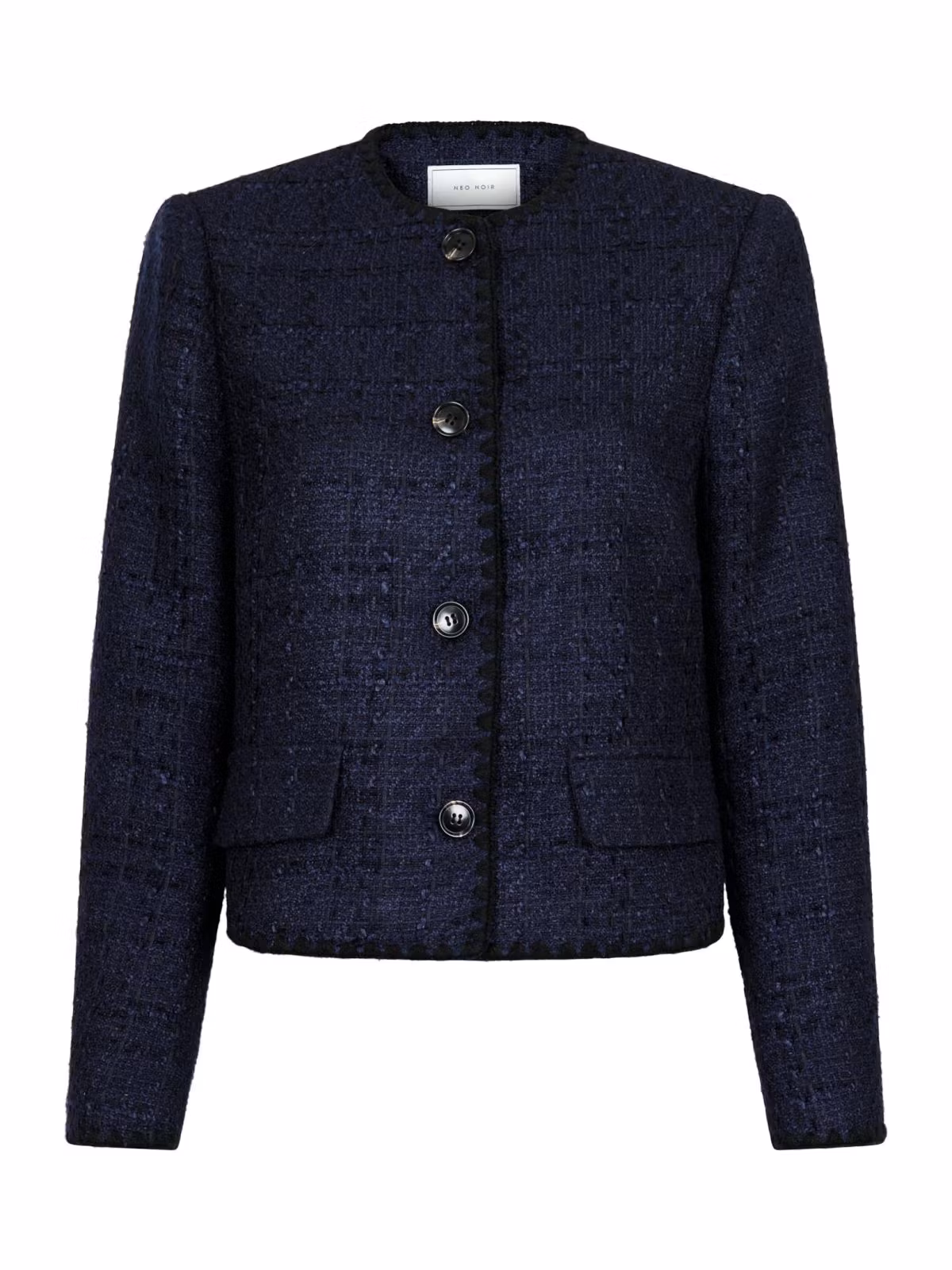Neo Noir - Helina Heavy Boucle Jacket (Navy)