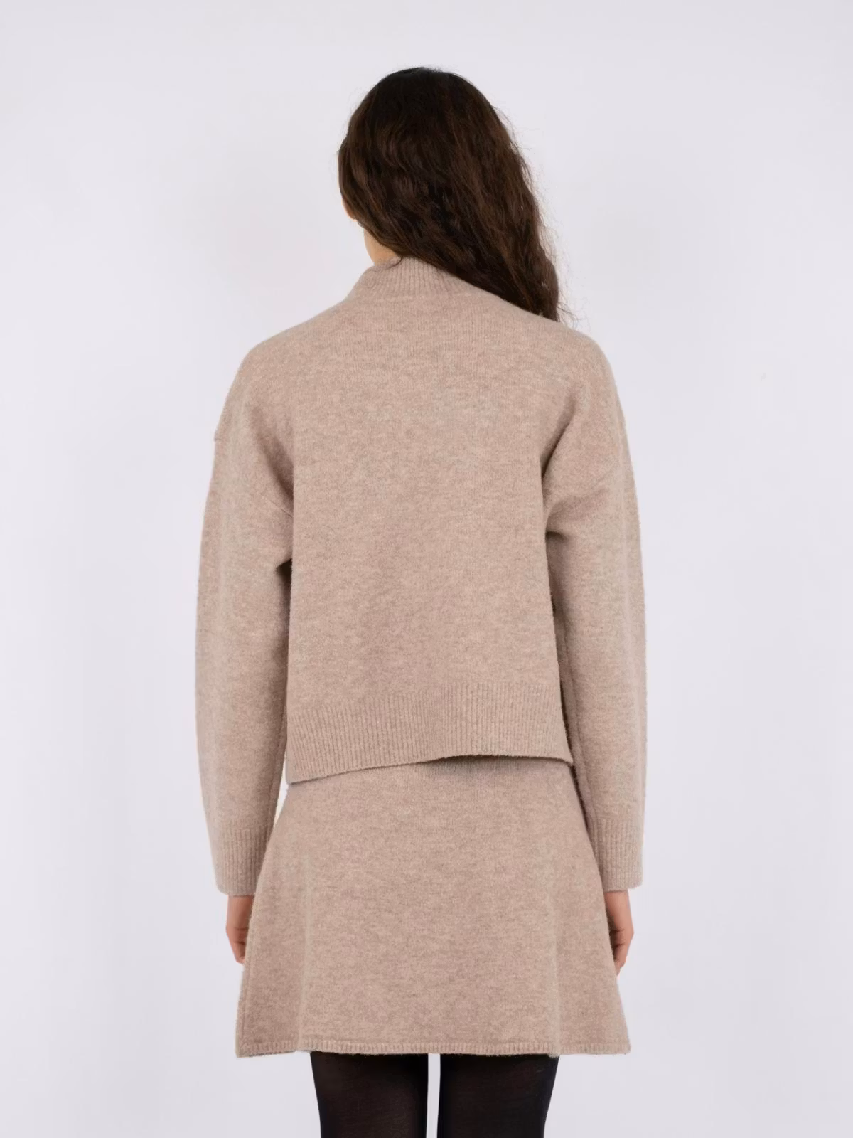 Neo Noir - Paulina Knit Blouse (Sand Melange)