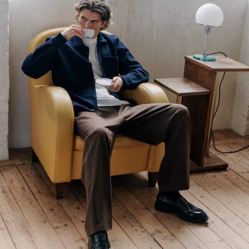 Casual Friday - CFALVIN LS waffle shirt (Dk Navy)