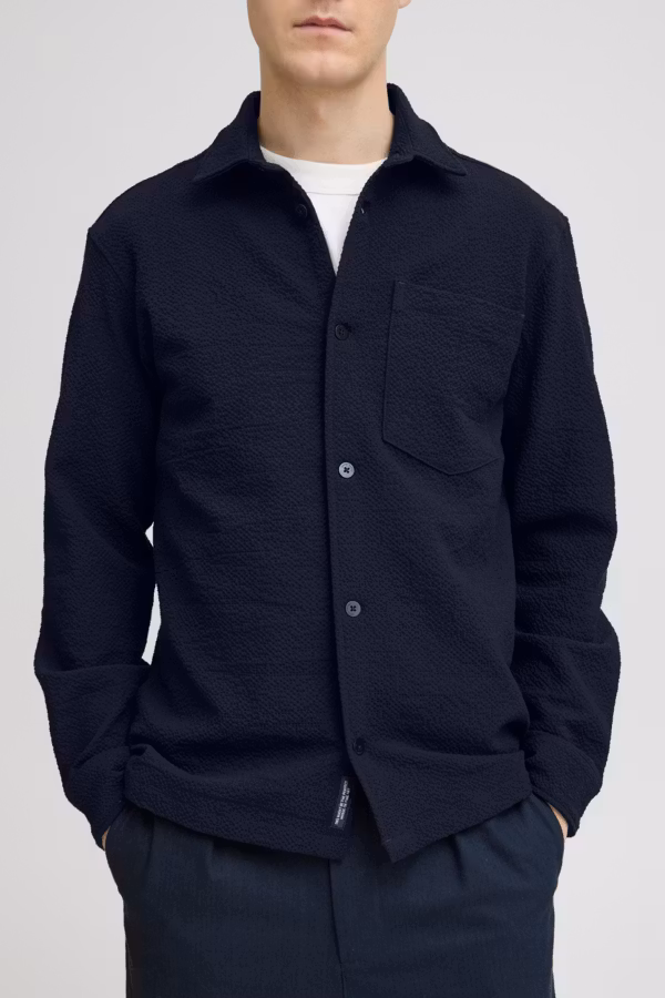 Casual Friday - CFALVIN LS waffle shirt (Dk Navy)