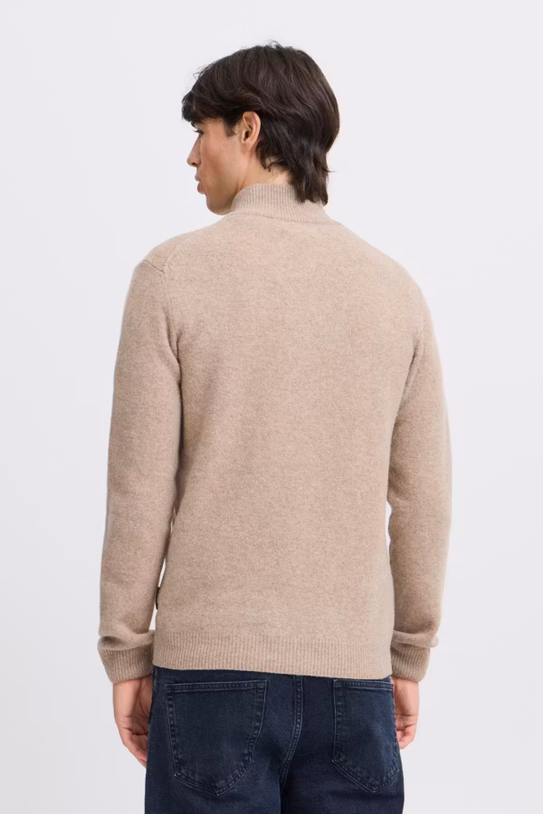 Casual Friday - CFKARL halfzip lambswool knit (Beige)