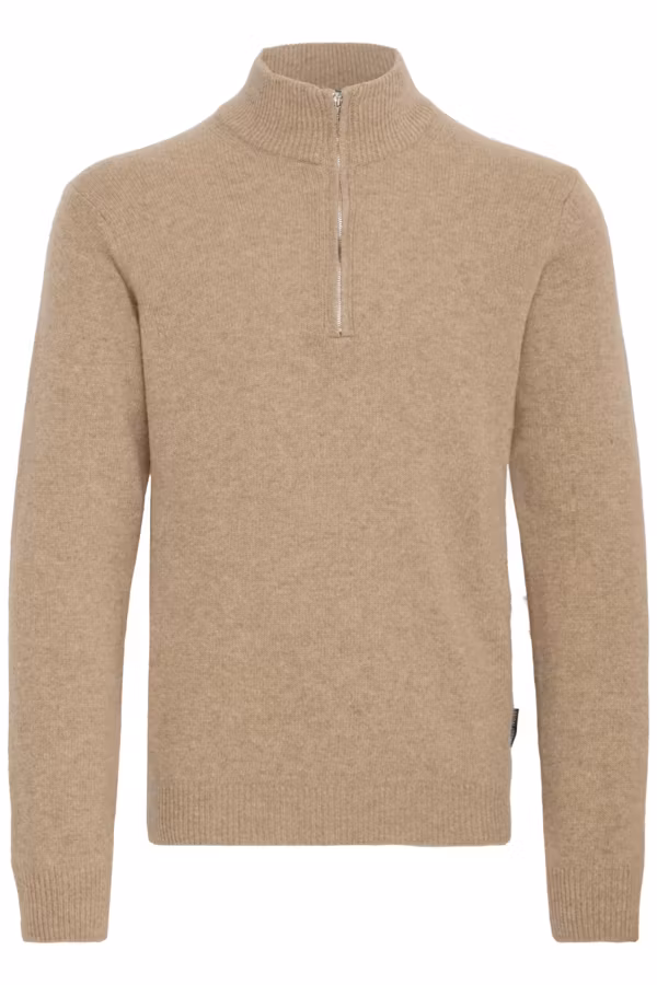 Casual Friday - CFKARL halfzip lambswool knit (Beige)