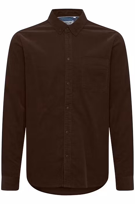 !Solid - SDJUAN LS CORDUROY Shirt (Brown)