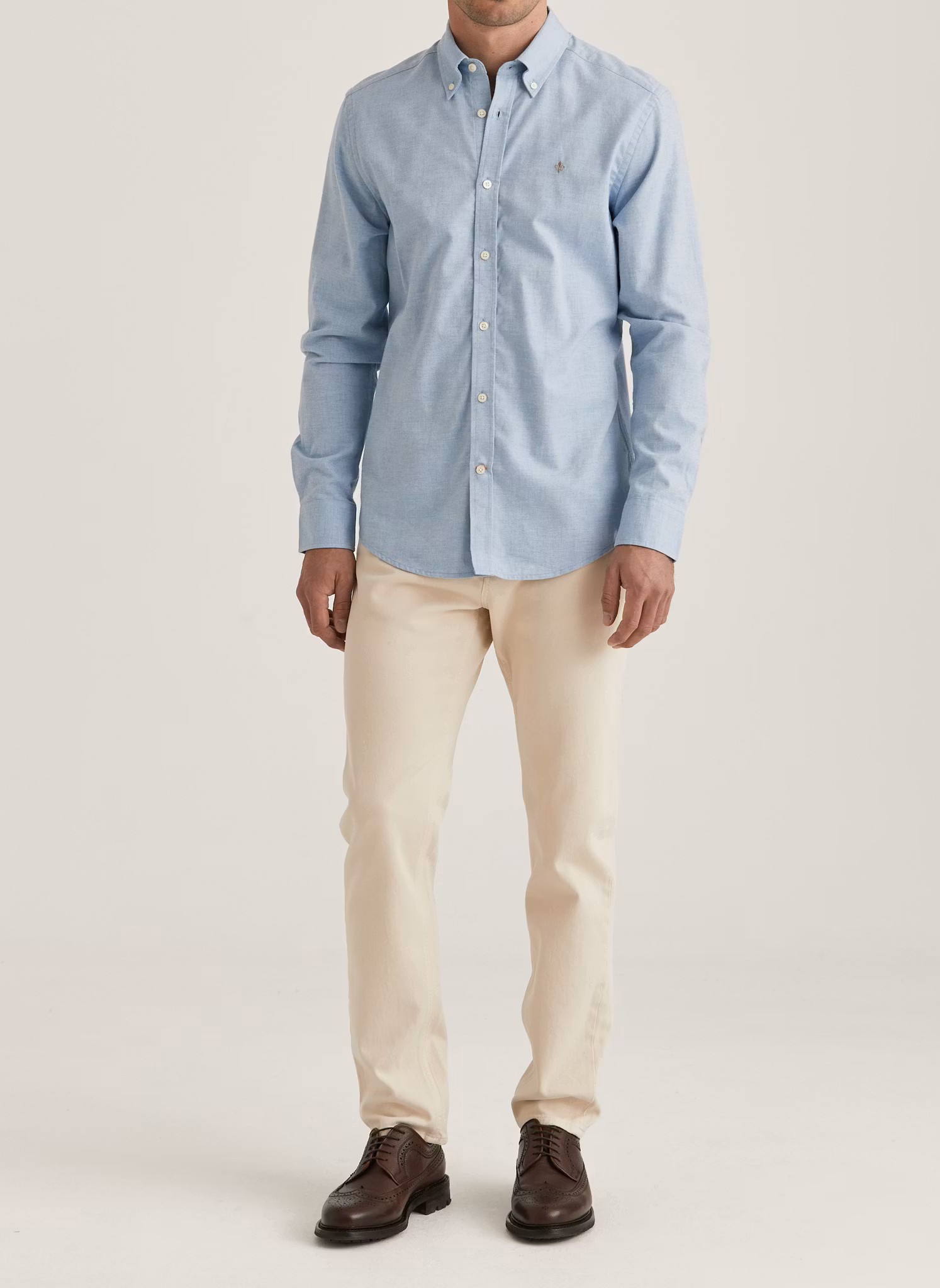 Morris - Watts Flannel Shirt-Slim Fit (Light Blue)