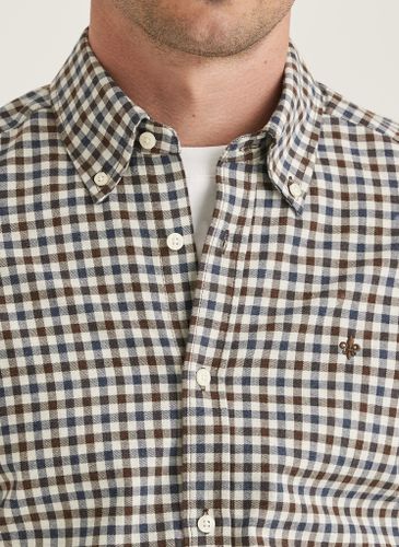 Morris - Watts Flannel Check Shirt-Slim Fit (Brown)