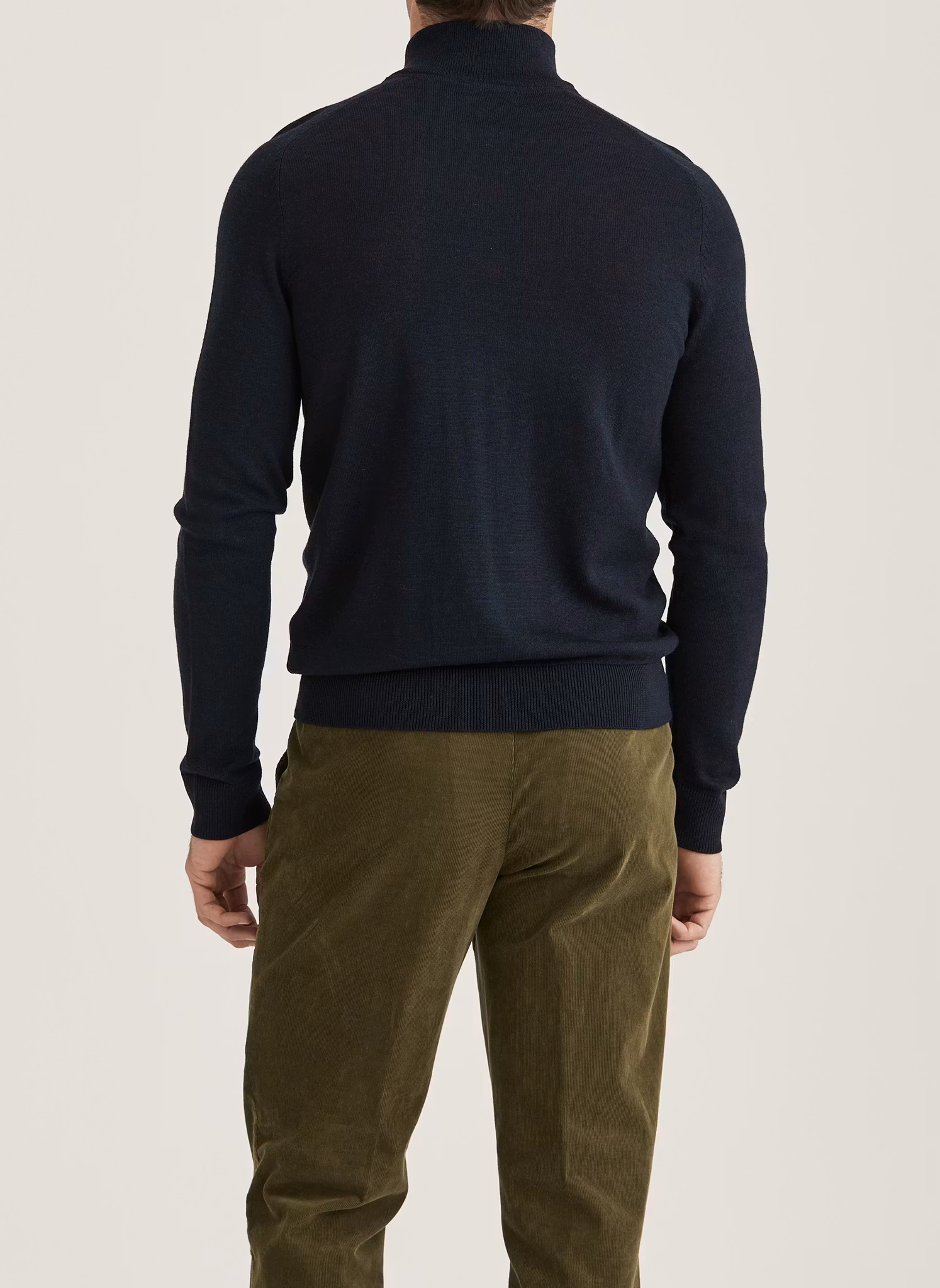 Morris - Merino John Zip (Navy)