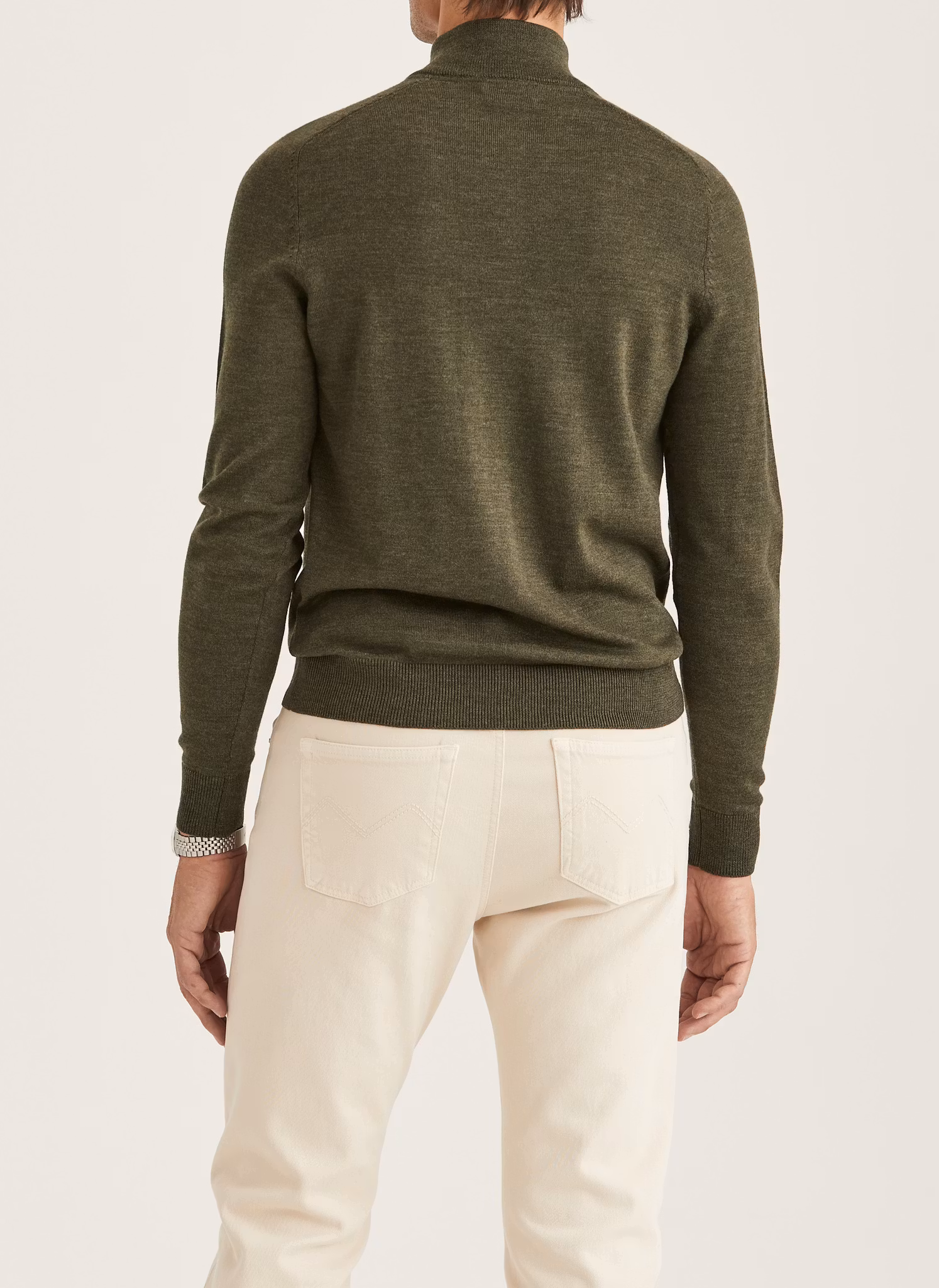 Morris - Merino John Zip (Olive)