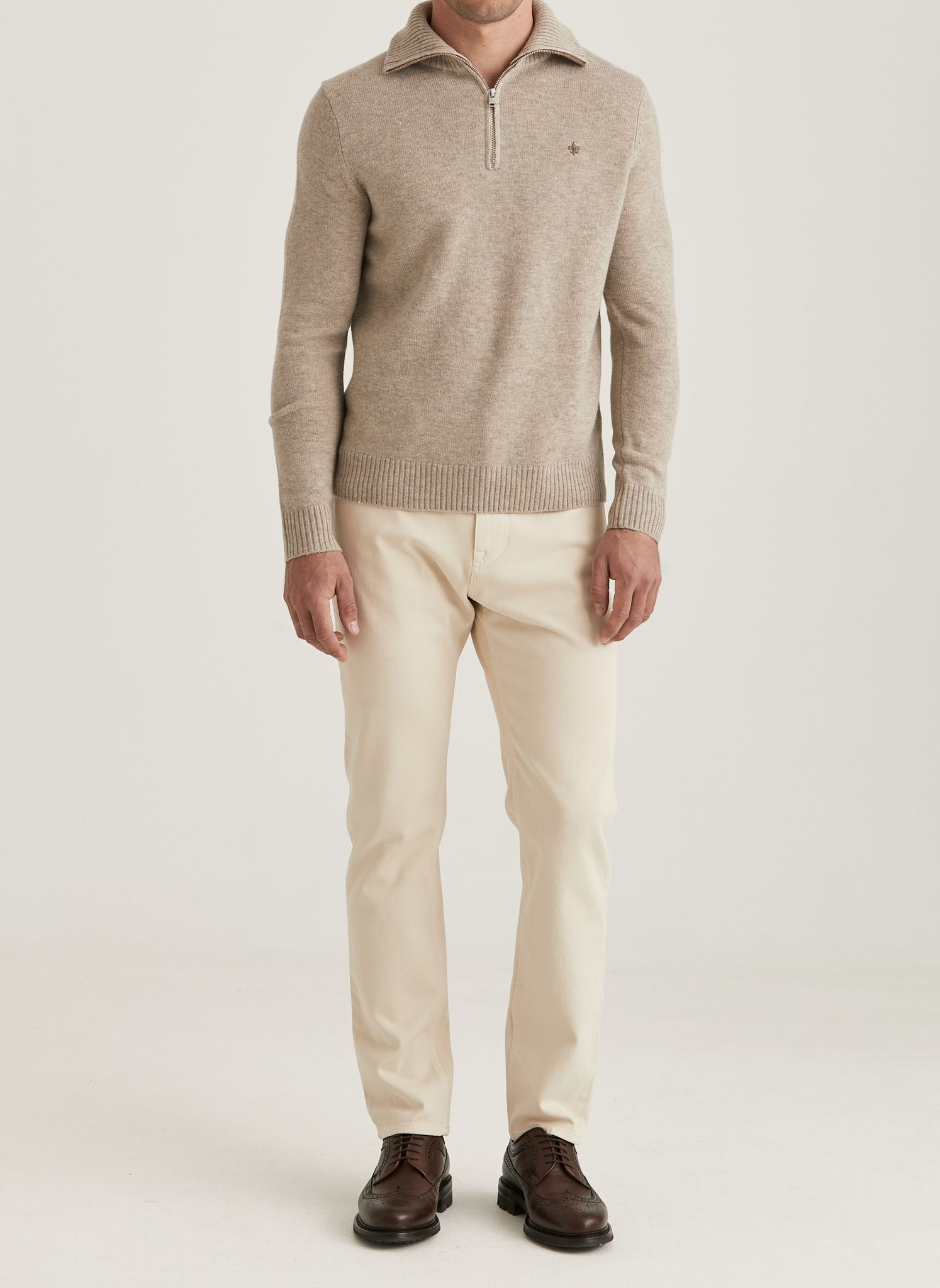 Morris - Hertford Half Zip (Khaki)