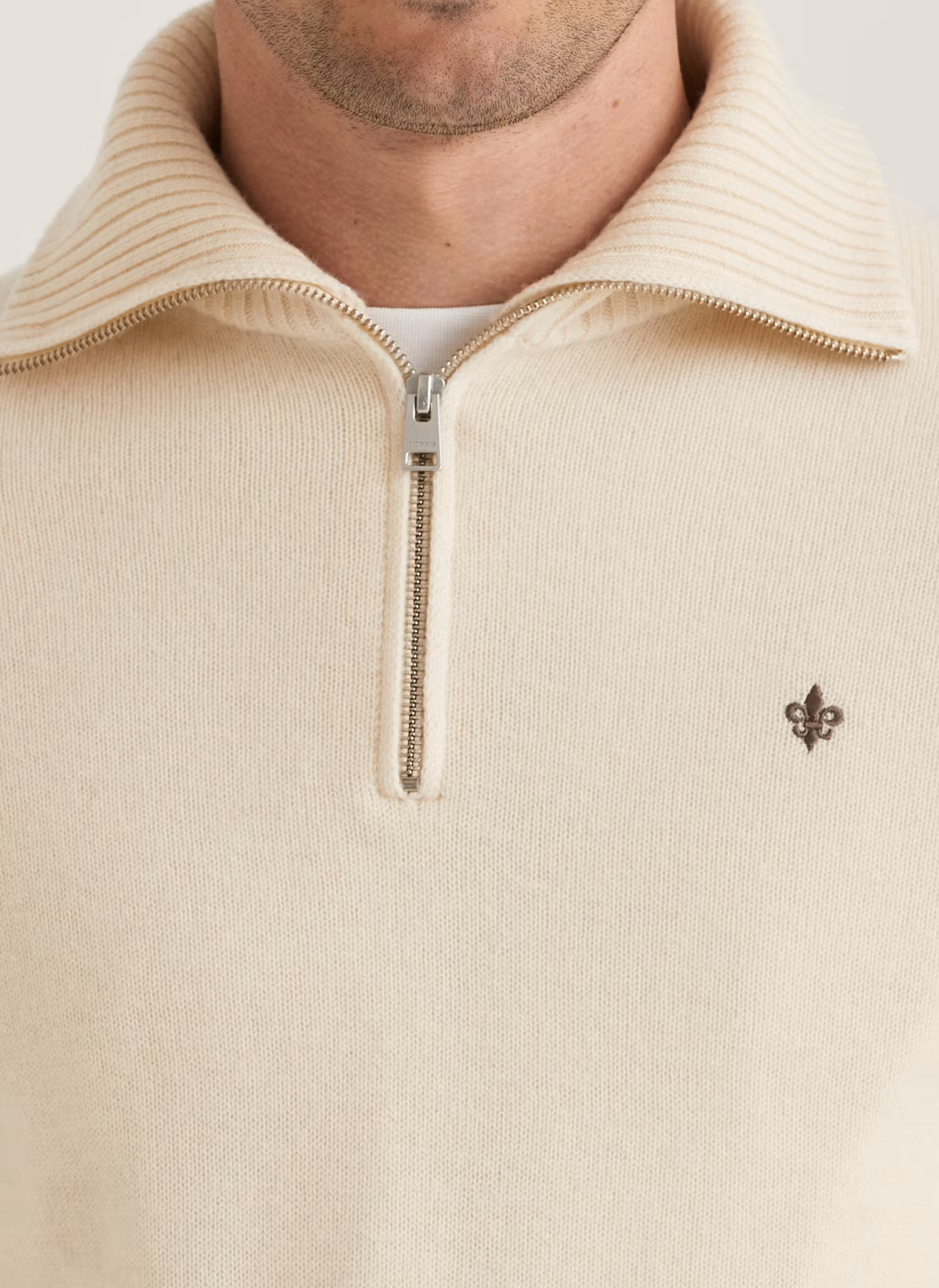 Morris - Hertford Half Zip (Offwhite)