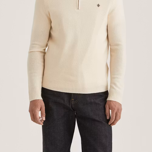 Morris - Hertford Half Zip (Offwhite)