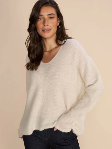 Mos Mosh - MMThora V-Neck Knit (Ecru)