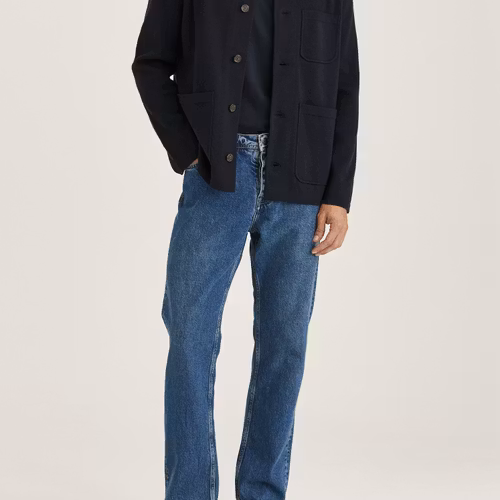 Morris - Jake Knitted Shirt Jacket (Old Blue)