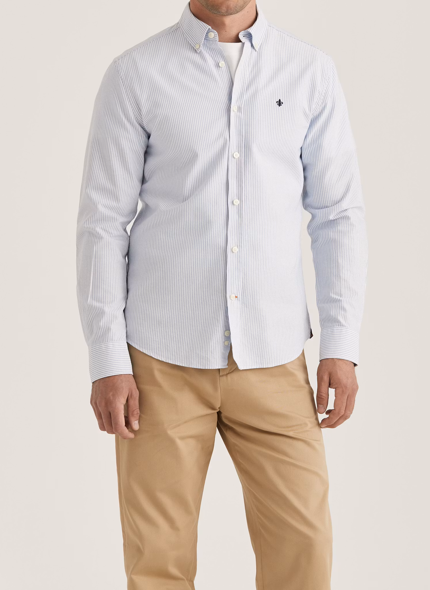 Morris - Oxford Striped BD Shirt (Light Blue)