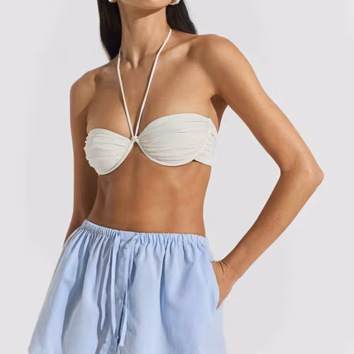 Seaquelle - Seaside Oxford Mini Skirt (Oxford Blue)