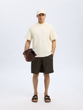 Selected Homme - SLHRELAXKAI PRINT ACCESSORIES SS O-NECK TEE (White)