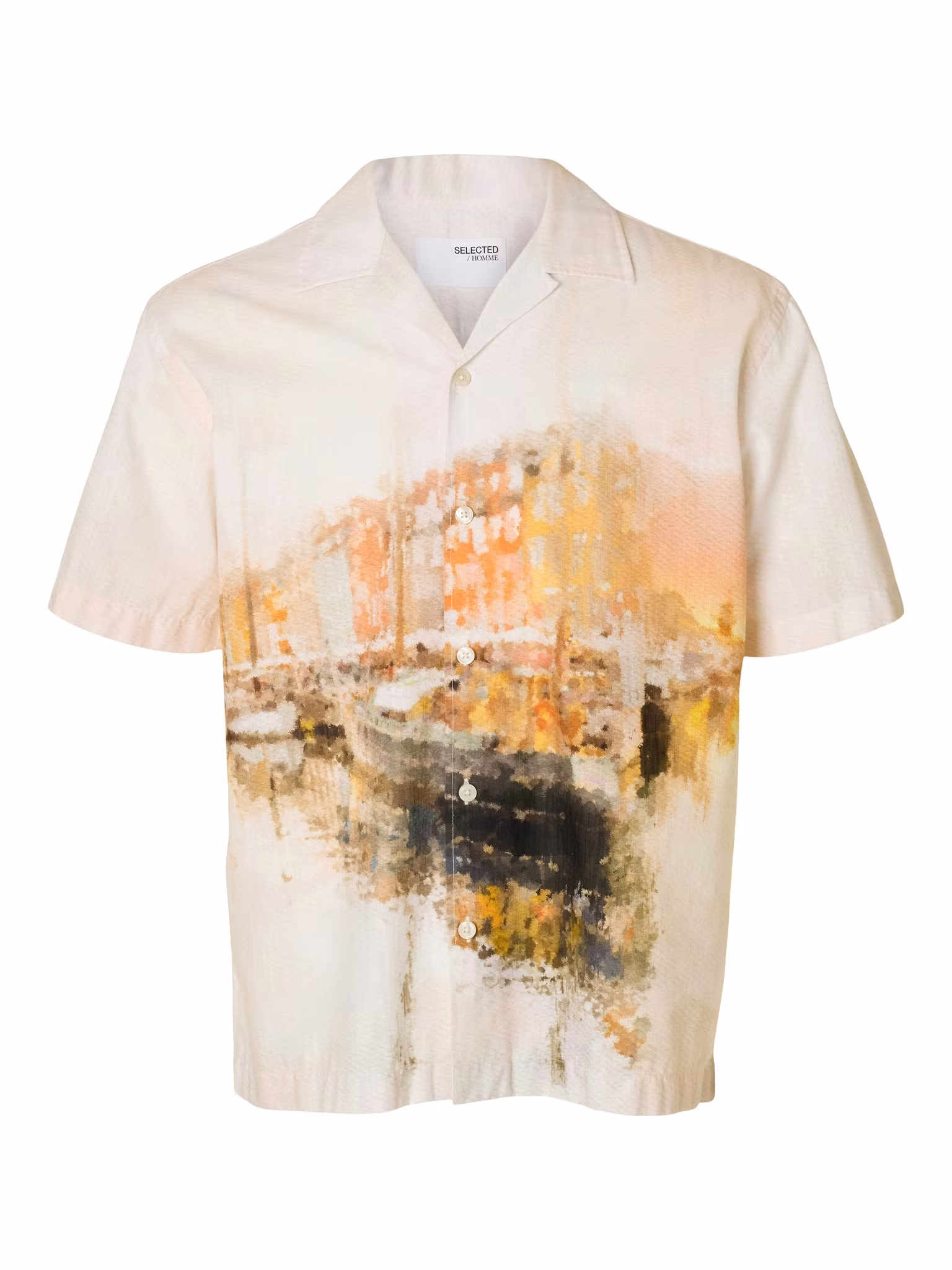 Selected Homme - SLHRLXCARL AOP SS SHIRT (Orange)