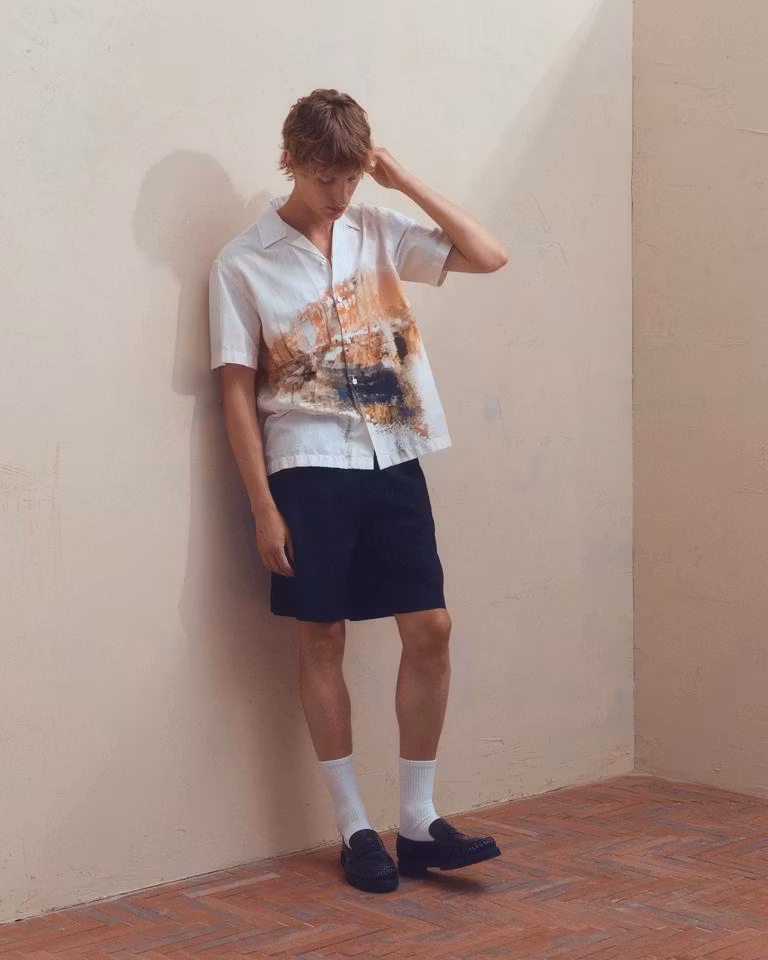 Selected Homme - SLHRLXCARL AOP SS SHIRT (Orange)