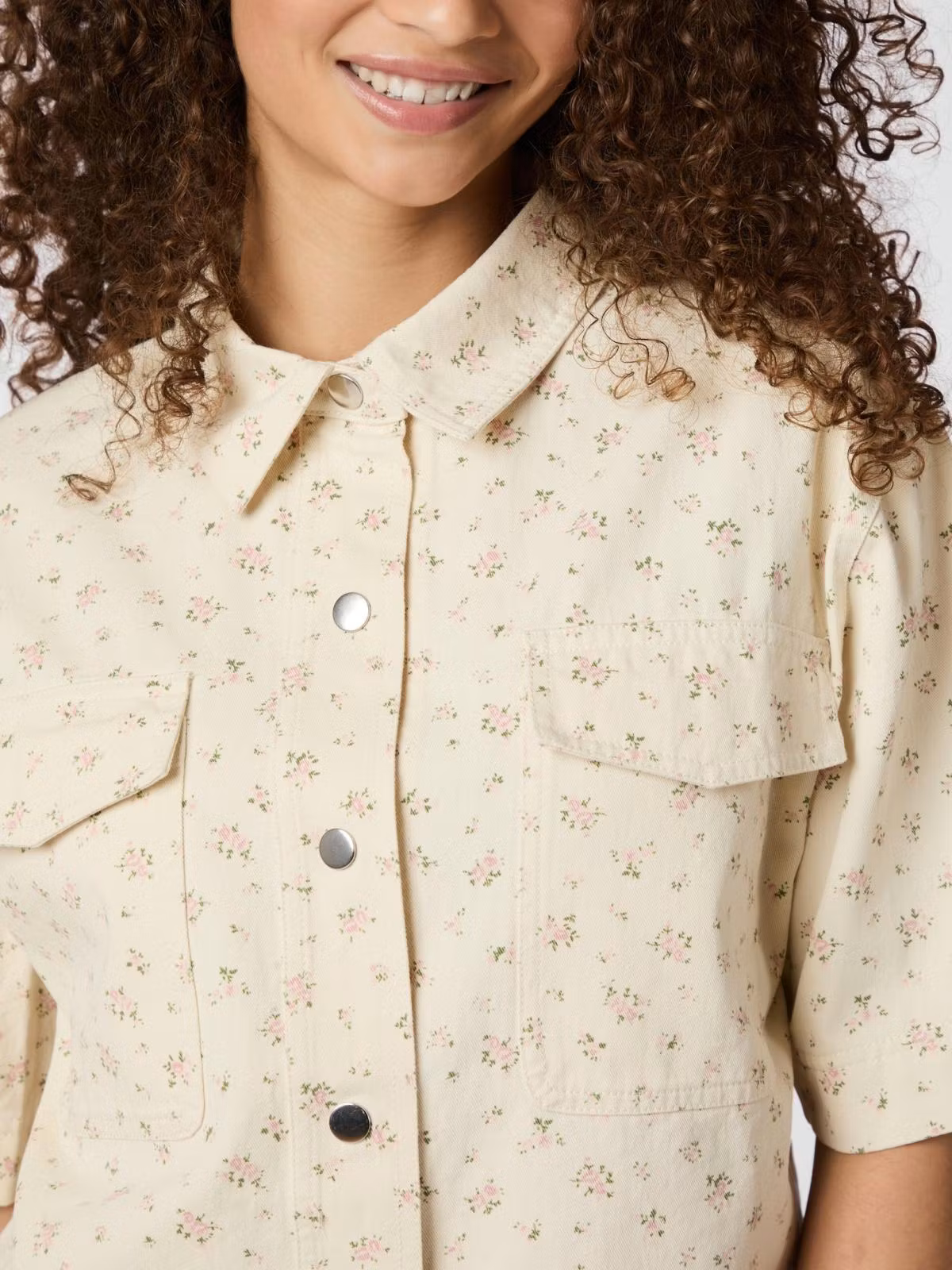 Neo Noir - Tiki Floral Denim Shirt (Offwhite)