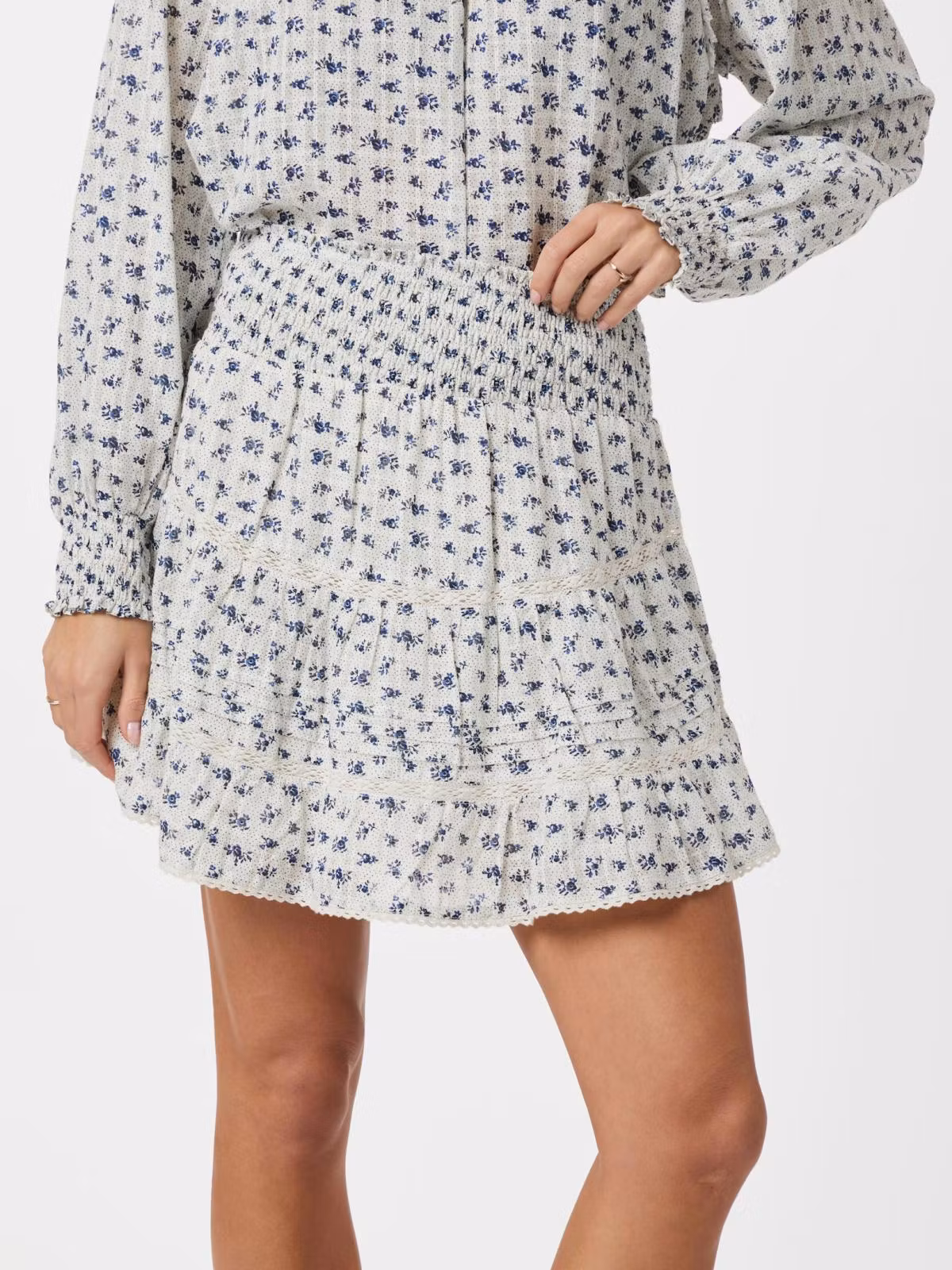 Neo Noir - Alett Dot Flower Skirt (Blue)