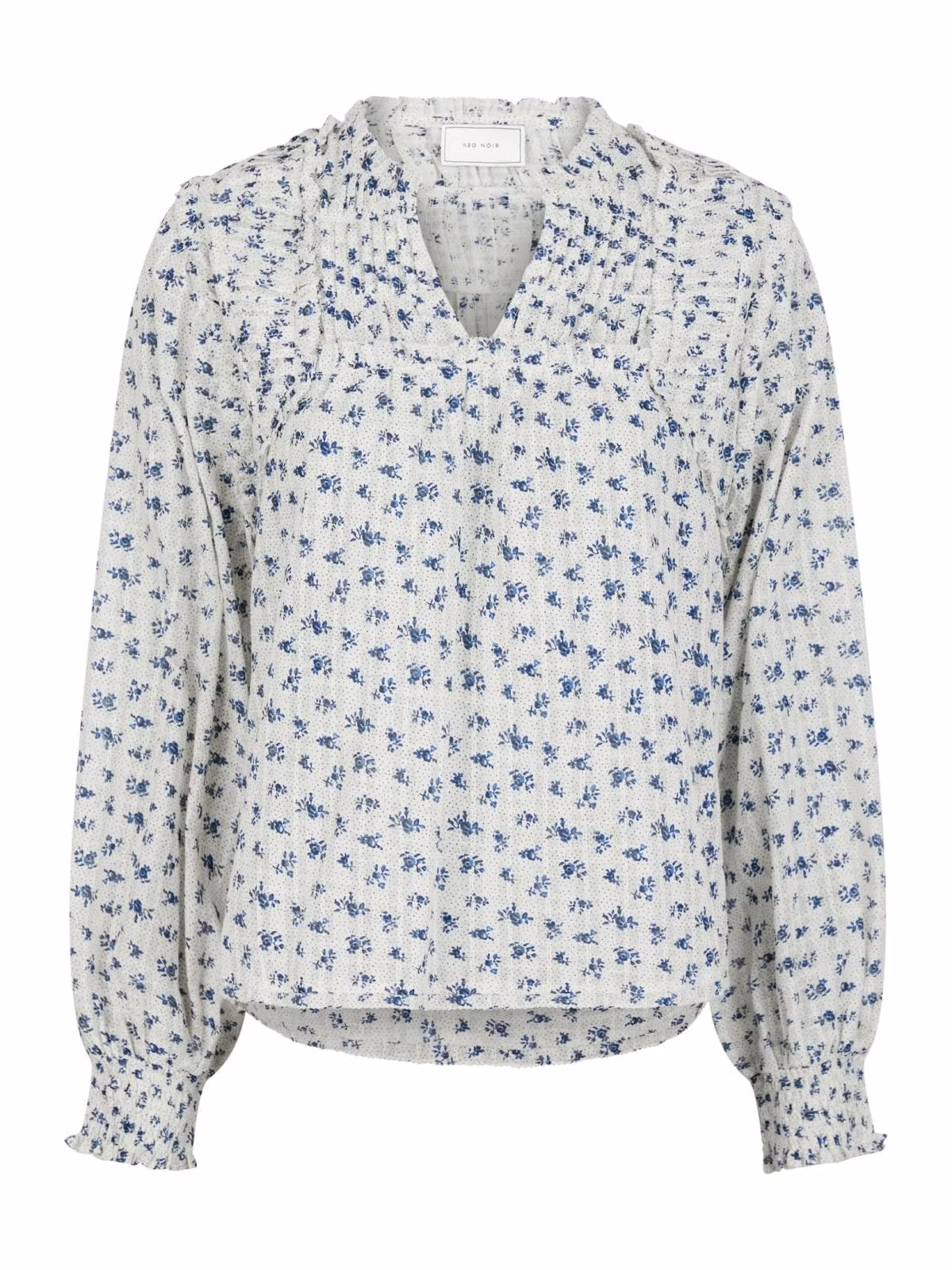 Neo Noir - Nipoa Dot Flower Blouse (Blue)