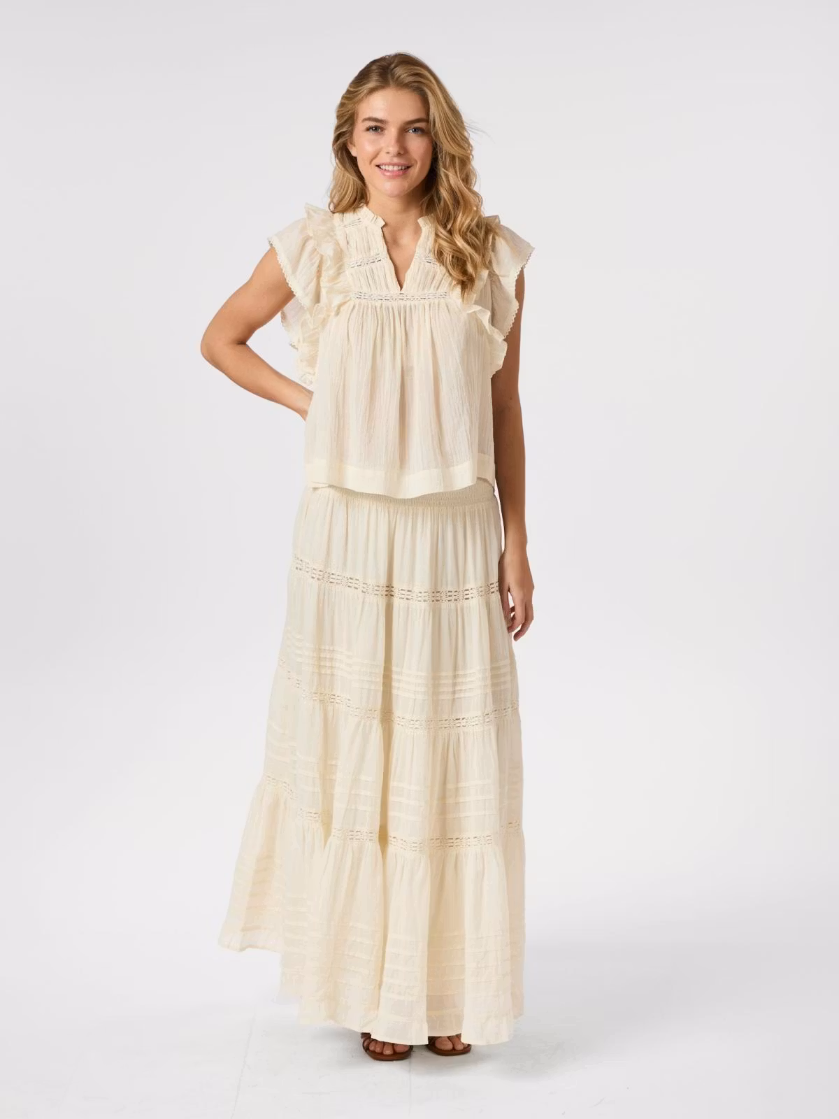 Neo Noir - Felicia S Voile Skirt (Light Yellow)