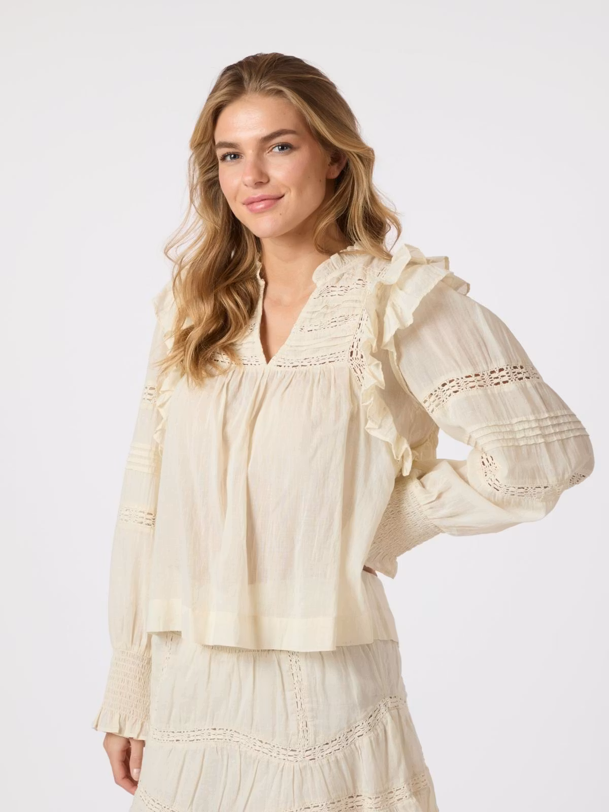 Neo Noir - Mauri S Voile Blouse (Light Yellow)