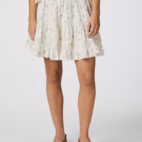 Neo Noir - Callia Dobby Flower Skirt (Offwhite)
