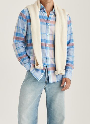 Morris - Happy Linen Check Shirt - Classic Fit (Light Blue)