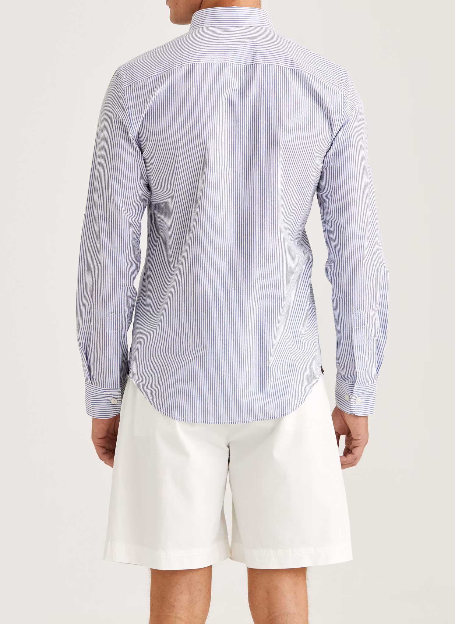 Morris - Seersucker Shirt-Slim Fit (Old Blue)