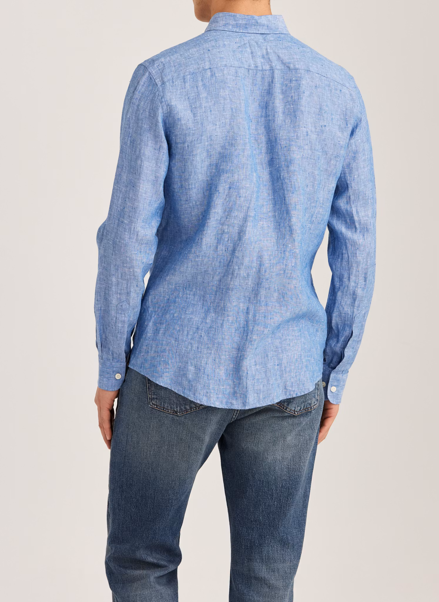 Morris - Douglas Linen Shirt-Classic Fit (Blue)