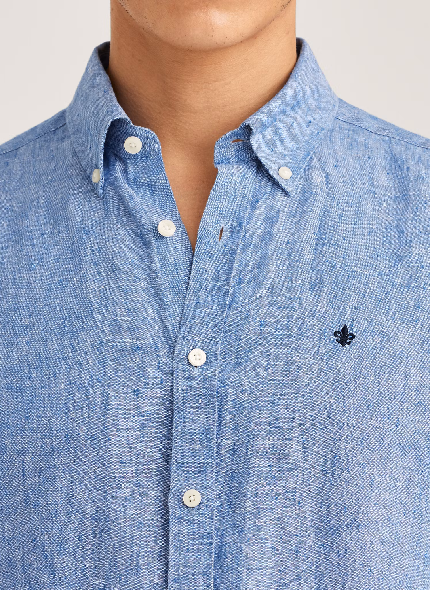 Morris - Douglas Linen Shirt-Classic Fit (Blue)