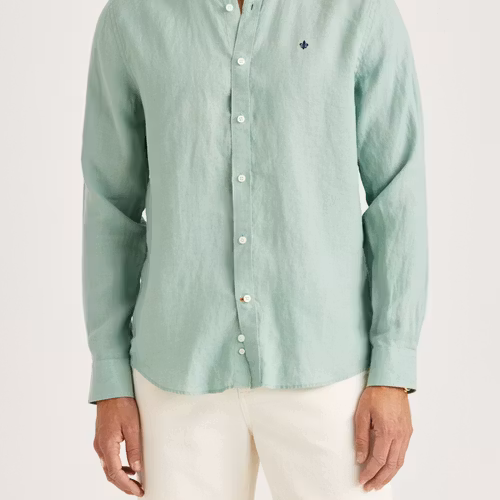 Morris - Douglas Linen Shirt-Classic Fit (Green)