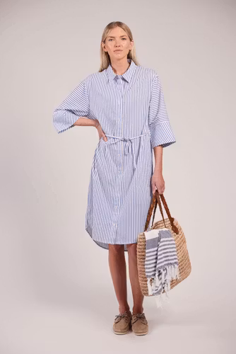 Sebago - Felicia Cotton Poplin Dress (Navy/White)