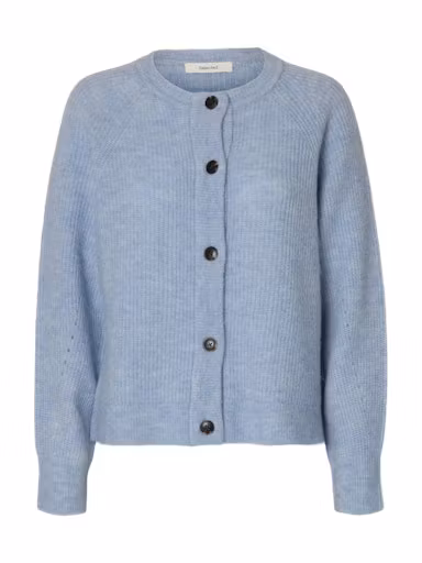 Selected Femme - SLFLULU LS KNIT SHORT CARDIGAN NOOS (Cashmere Blue)