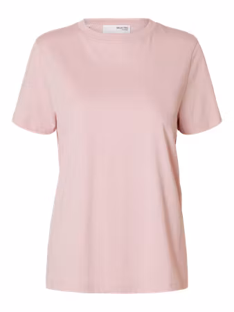 Selected Femme - SLFMYESSENTIAL SS O-NECK TEE NOOS (Pink)