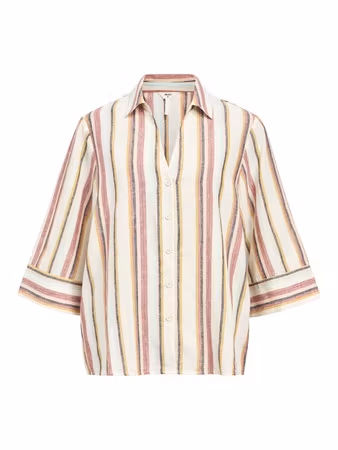 Object - OBJKAREN LO 3/4 FLARED SHIRT (Sandshell)
